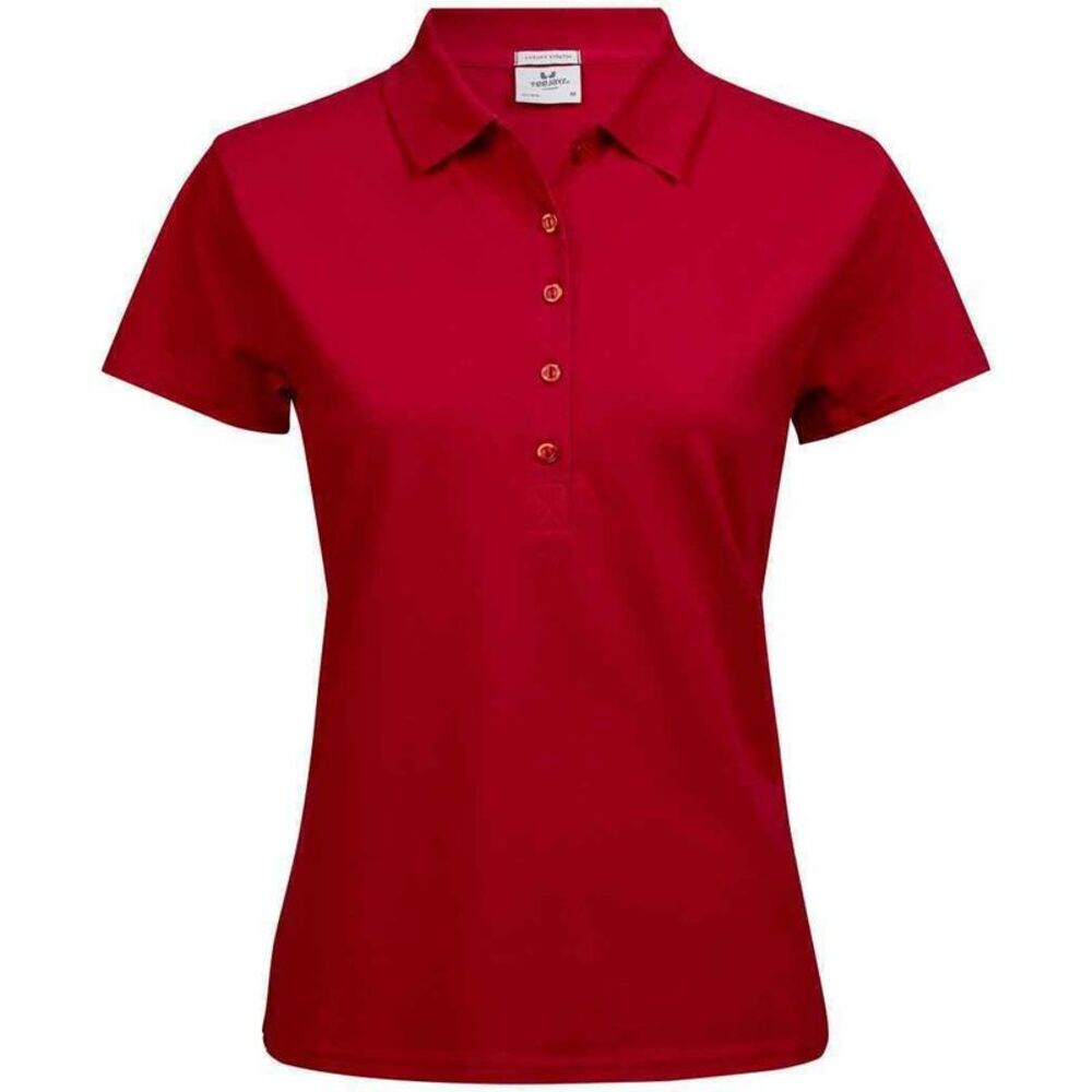 Tee Jays Womens/Ladies Luxury Stretch Polo Shirt / Red